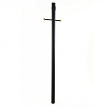 Acclaim Lighting 99BK - 7-ft Black Direct Burial Post With Photocell, Outlet And Cross Arm