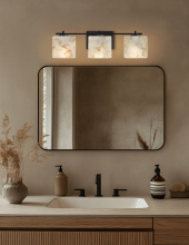 Justice Design Group ALR-8443-55-MBLK - Era 3-Light Bath Bar