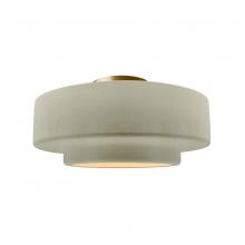 Justice Design Group CER-6363-CKC-BRSS - Medium Tier Semi-Flush