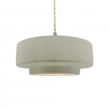 Justice Design Group CER-6543-CKC-NCKL-BEIG-TWST - Medium Tier 1-Light Pendant
