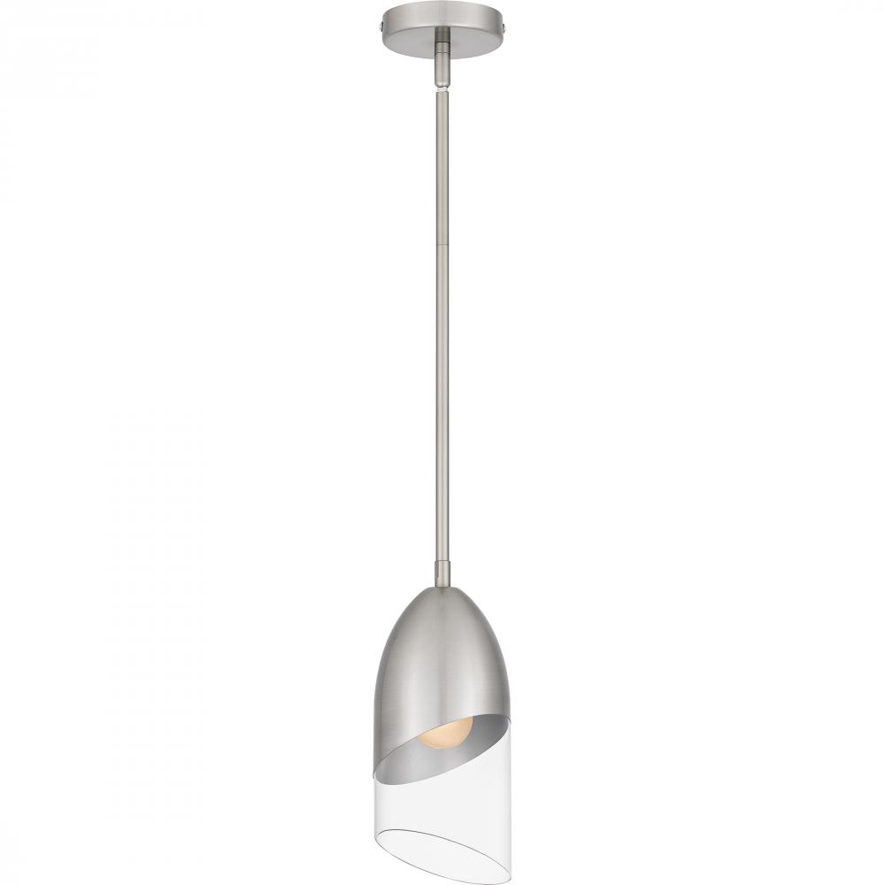 Haynes 1-Light Brushed Nickel Mini Pendant Light