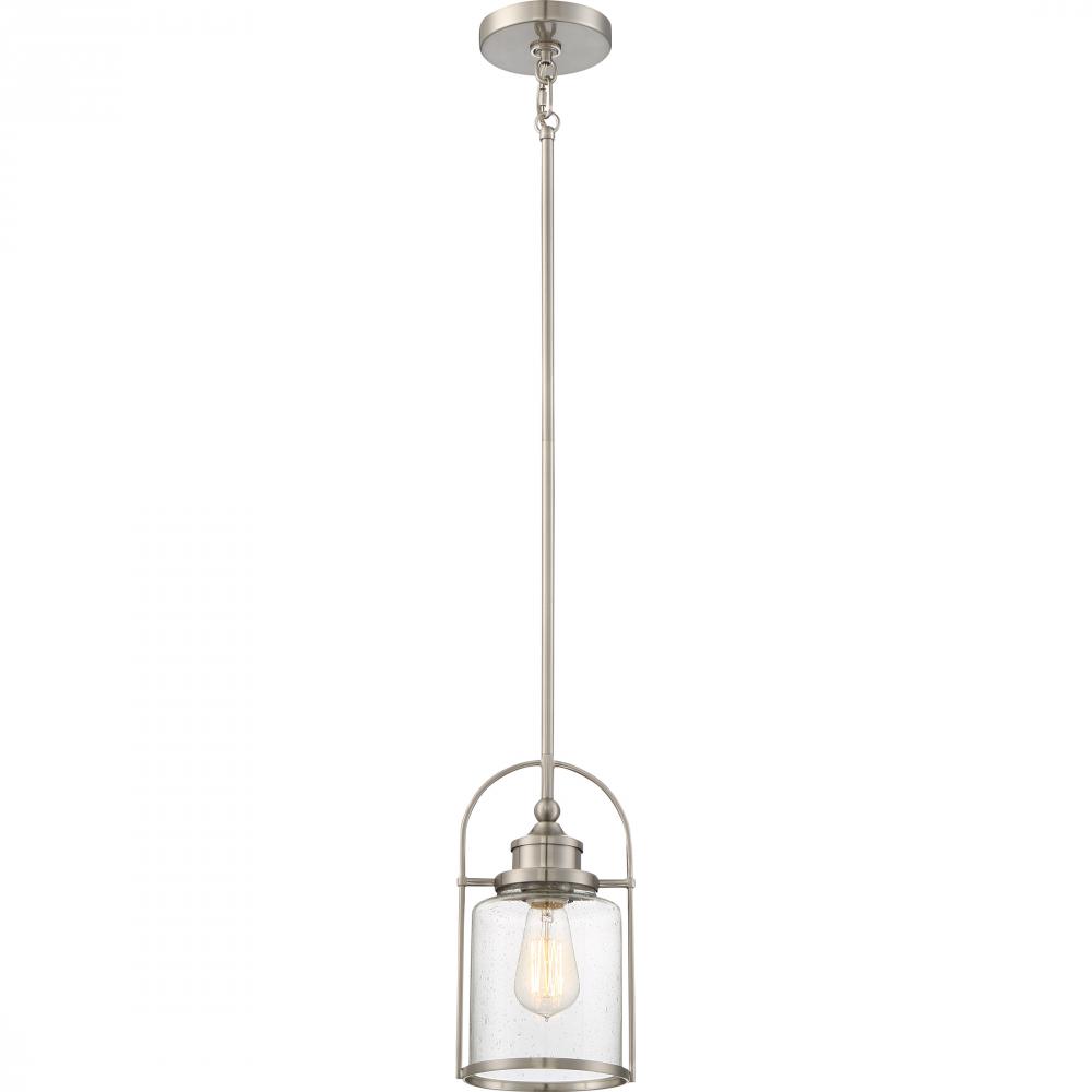 Payson 1-Light Brushed Nickel Mini Pendant Light