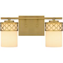 Quoizel TEN8615AB - Tenley 2-Light Aged Brass Bath Light