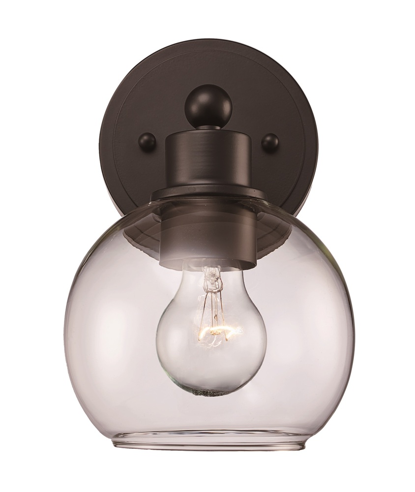 Grand Collection 1-Light Globe Shade Armed Sconce