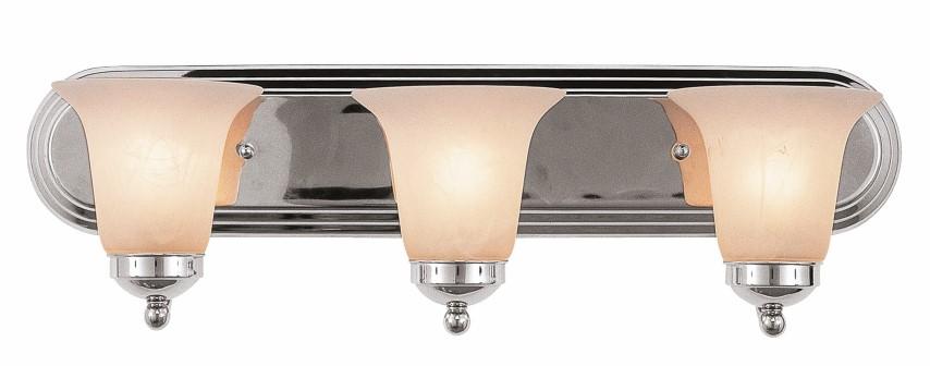 Rusty Collection 3-Light, Glass Bell Shades Vanity Wall Light