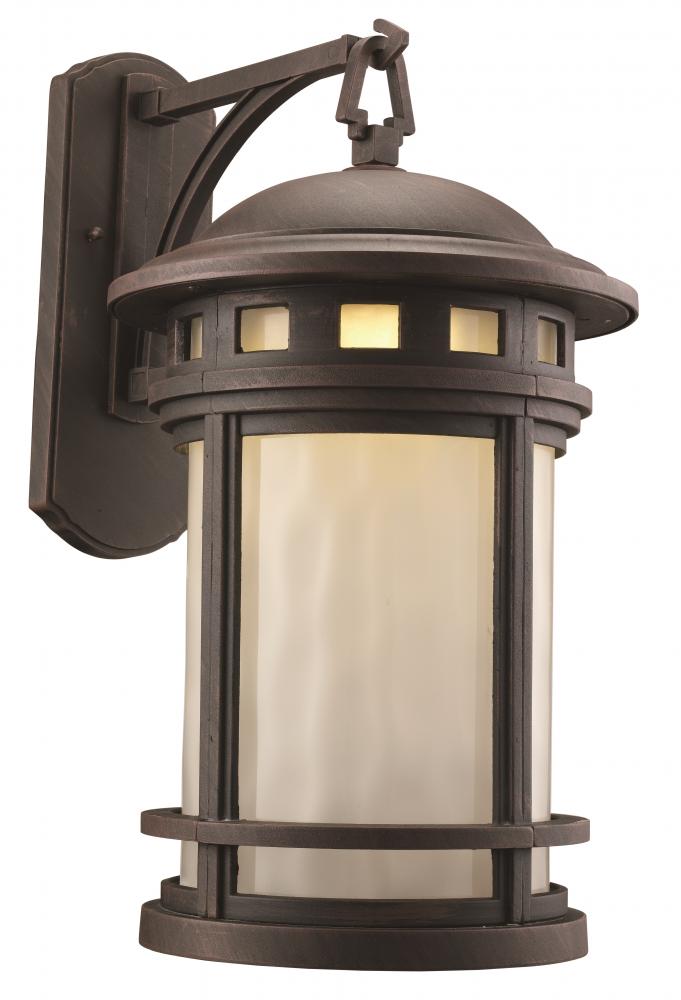 Boardwalk Collection 1-Light, Outdoor Hanging Lantern Pendant with Water Glass