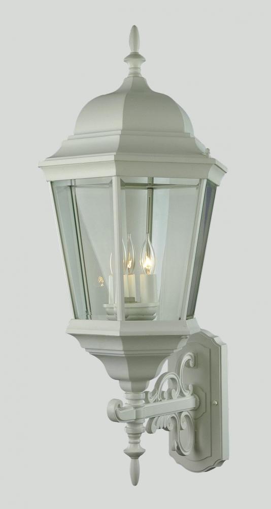 Classical Collection, Traditional Metal and Beveled Glass, Armed Wall Lantern Light