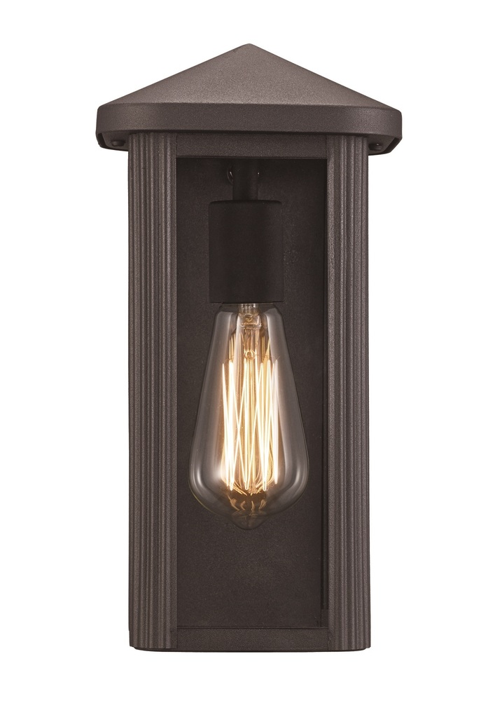 Moorefield Set of Two Outdoor Vertical Glass and Metal Wall Lights