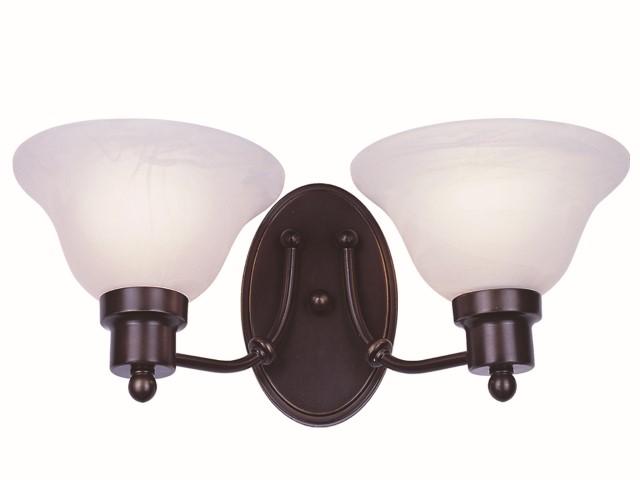 Perkins 2-Light Armed Indoor Wall Sconce with Glass Bell Shades