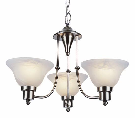 Perkins 3-Light, 3-Shade Glass Bell Chandelier with Chain