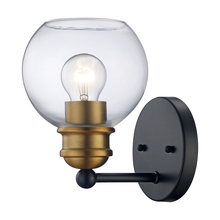 Trans Globe 22051 BK-AG - Polverini Two-Tone 1-Light Indoor Armed Wall Sconce