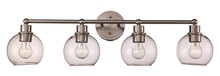 Trans Globe 22224 BN - Grand Collection 4-Light Globe Shaded Vanity Wall Light