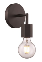 Trans Globe 22231 BK - Placerville Bulb-Style Industrial Armed Wall Sconce Light
