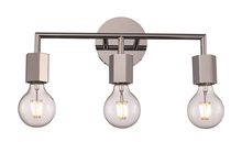Trans Globe 22233 PC - Placerville Bulb-Style Industrial 3-Light Vanity Light