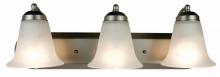 Trans Globe 3503 BN - Rusty Collection 3-Light, Glass Bell Shades Vanity Wall Light