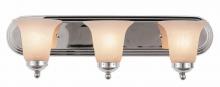 Trans Globe 3503 PC - Rusty Collection 3-Light, Glass Bell Shades Vanity Wall Light