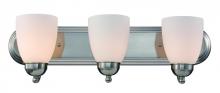 Trans Globe 3503-1 BN - Clayton Reversible Mount, 3-Light Armed Vanity Wall Light, with Glass Bell Shades