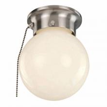 Trans Globe 3606P WH - Dash 6" Flush Mount Globe Ceiling Light with Pull Chain
