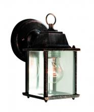Trans Globe 40455 BC - Patrician 1-Light, Ring Top ,Clear Glass Open Base Square Wall Lantern