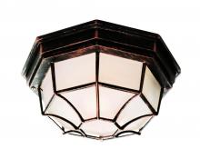 Trans Globe 40582 BC - Benkert 1-Light, Weblike Design, Enclosed Flush Mount Ceiling Lantern Light