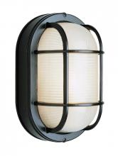 Trans Globe 41005 BK - Aria 1-Light Caged Ribbed Glass Bulkhead Pocket Lantern