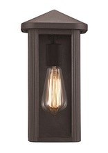 Trans Globe 51130T BK - Moorefield Set of Two Outdoor Vertical Glass and Metal Wall Lights