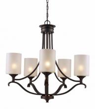 Trans Globe 70665 ROB - 5LT CHANDELIER-CURVED ENDS-ROB