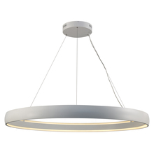 Trans Globe MDN-1561 WH - Halo Collection LED Glass Ring Pendant Light