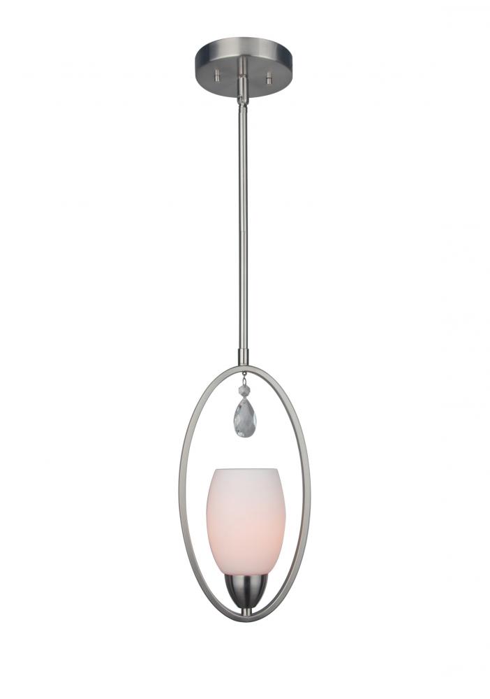 Woodbridge Lighting 15720STN-C20401 Olivia Opal Glass Mini-pendant