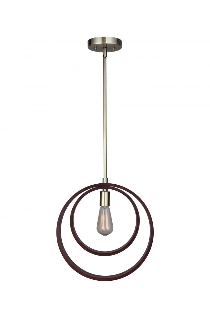 Woodbridge Lighting 17223CBR-WLM1WN Hoops Mid-pendant
