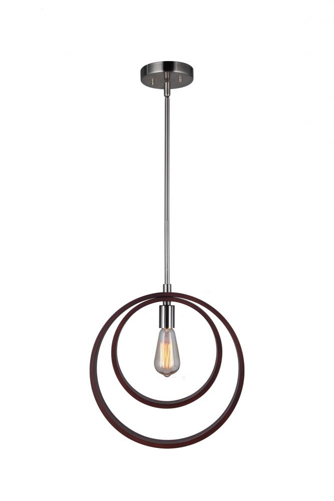 Woodbridge Lighting 17223STN-WLM1WN Hoops Mid-pendant