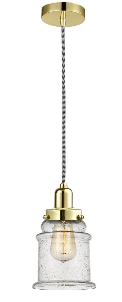 Whitney - 1 Light - 8 inch - Gold - Cord hung - Mini Pendant