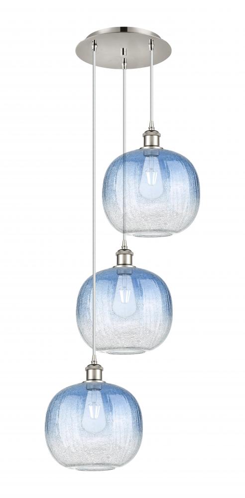 Brookhaven Sphere - 3 Light - 17 inch - Polished Nickel - Cord Hung - Multi Pendant