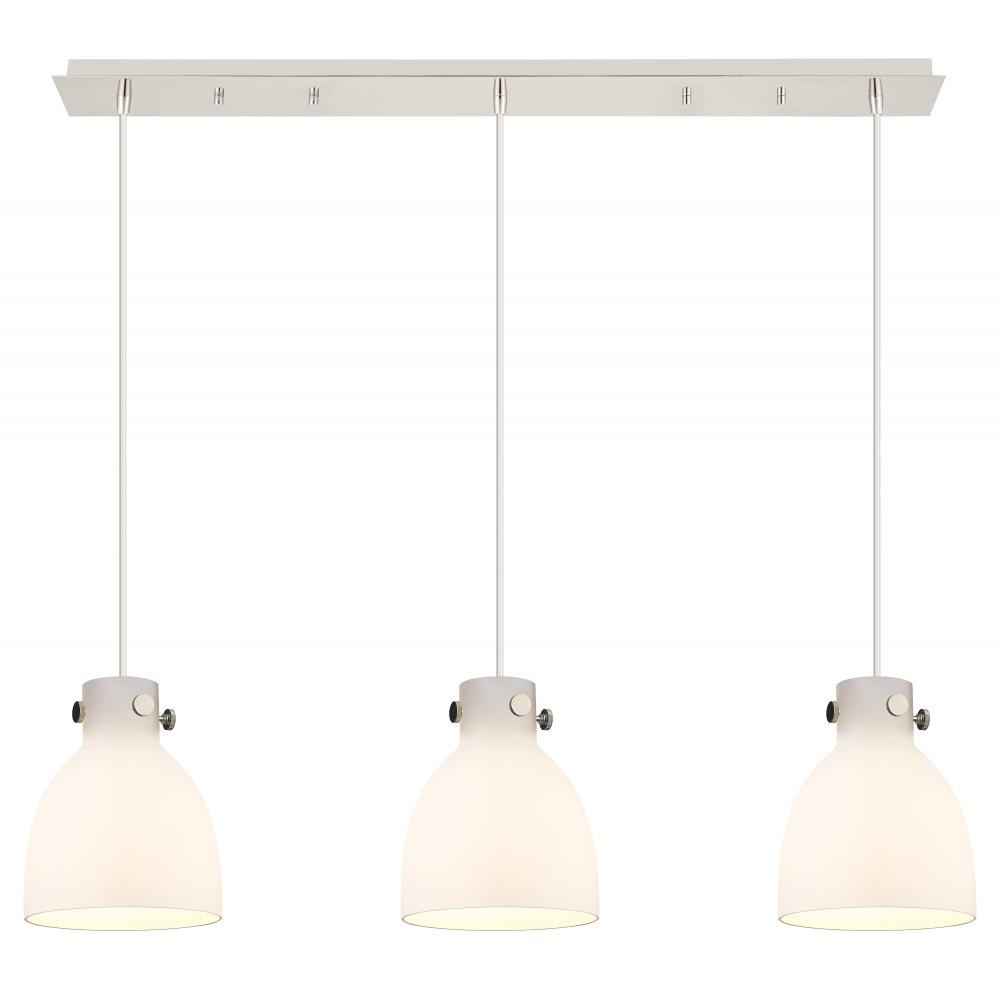 Newton Bell - 3 Light - 40 inch - Polished Nickel - Linear Pendant