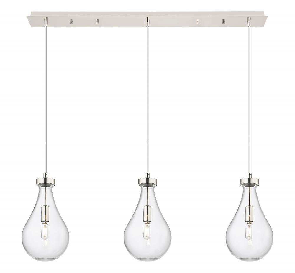 Owego - 3 Light - 37 inch - Polished Nickel - Linear Pendant
