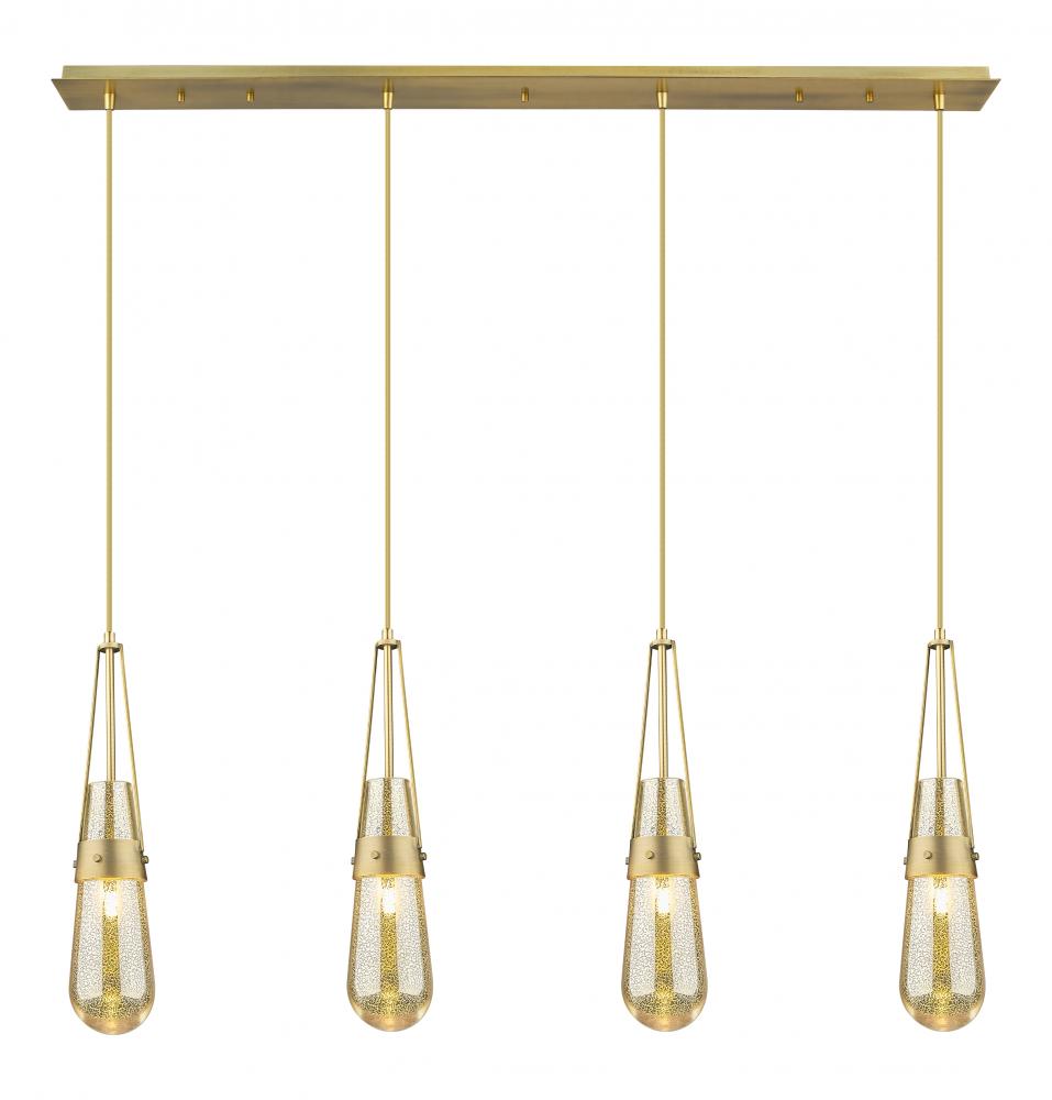 Milan - 4 Light - 48 inch - Brushed Brass - Linear Pendant