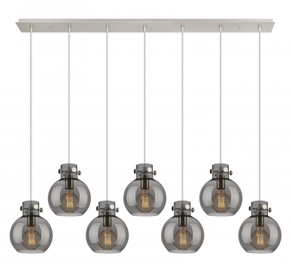 Newton Sphere - 7 Light - 52 inch - Polished Nickel - Cord hung - Linear Pendant