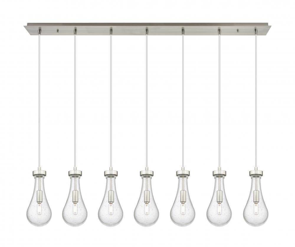 Owego - 7 Light - 49 inch - Brushed Satin Nickel - Linear Pendant