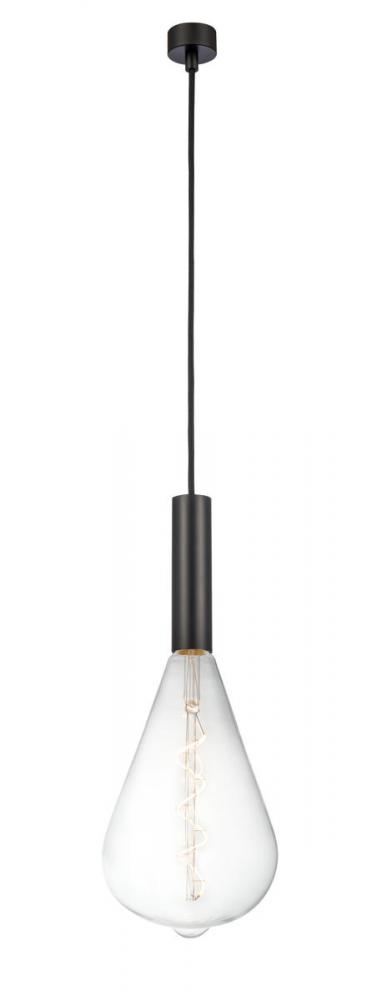 Edison - 1 Light - 7 inch - Matte Black - Cord hung - Mini Pendant