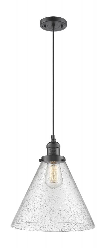 Cone - 1 Light - 12 inch - Oil Rubbed Bronze - Cord hung - Mini Pendant