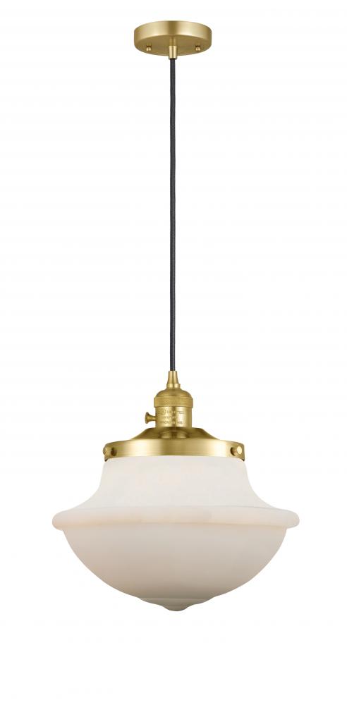 Oxford - 1 Light - 12 inch - Satin Gold - Cord hung - Mini Pendant