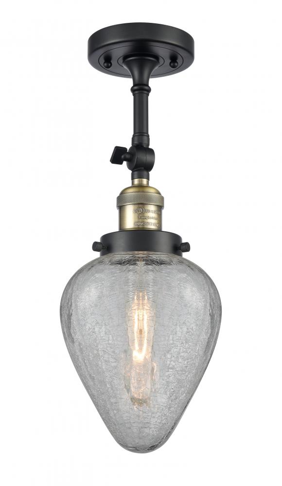 Geneseo - 1 Light - 7 inch - Black Antique Brass - Adjustable Semi-Flush Mount
