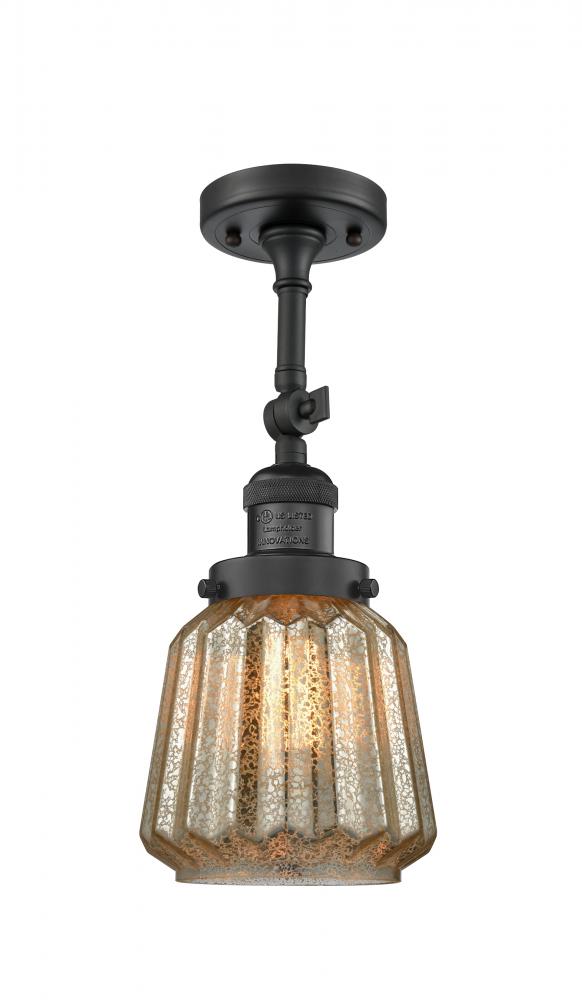 Chatham - 1 Light - 7 inch - Matte Black - Adjustable Semi-Flush Mount