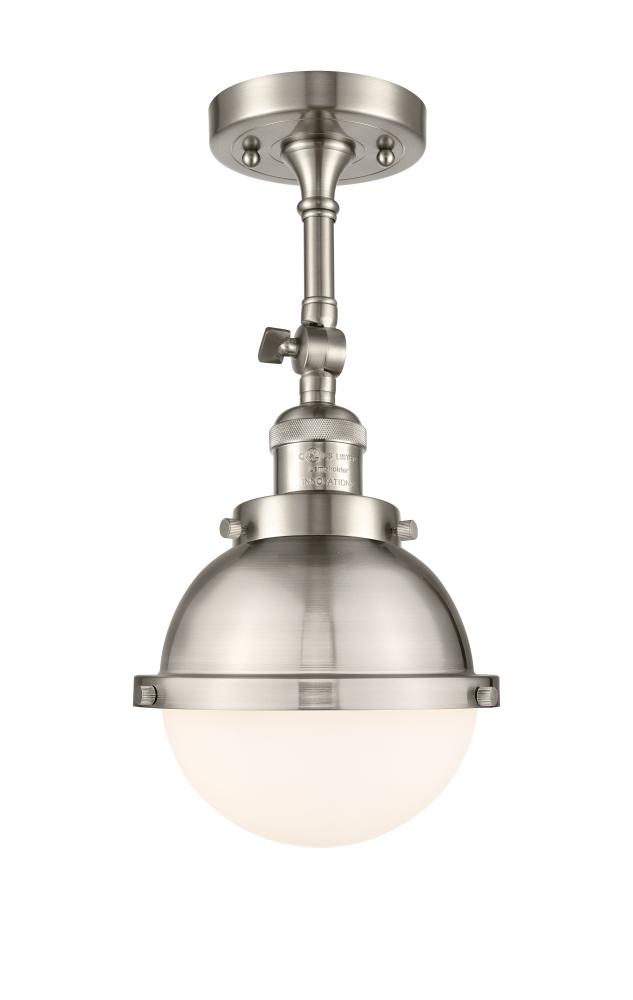 Hampden - 1 Light - 7 inch - Brushed Satin Nickel - Adjustable Semi-Flush Mount