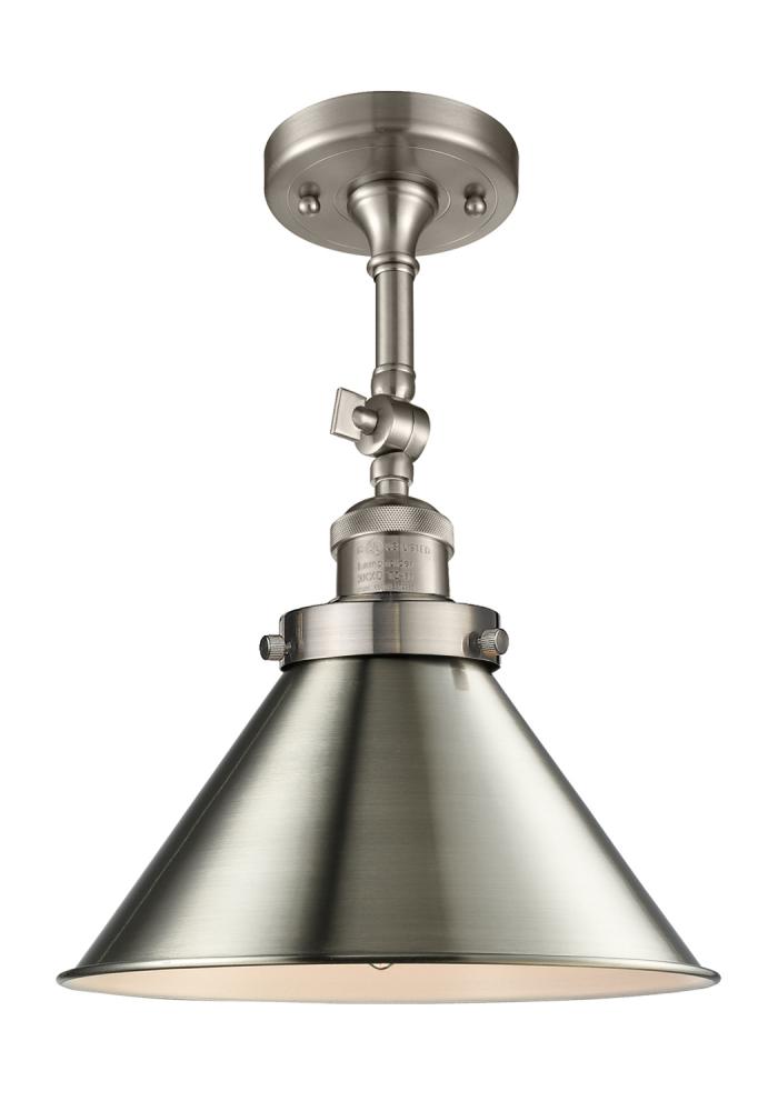 Briarcliff - 1 Light - 10 inch - Brushed Satin Nickel - Adjustable Semi-Flush Mount