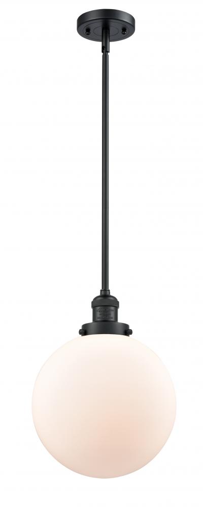 Beacon - 1 Light - 10 inch - Matte Black - Stem Hung - Mini Pendant