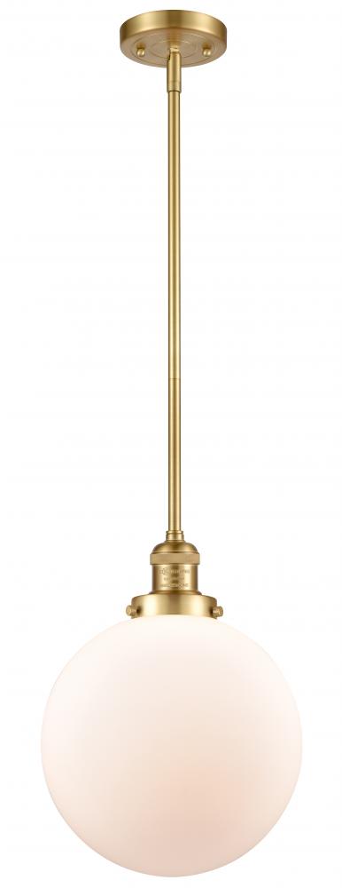 Beacon - 1 Light - 10 inch - Satin Gold - Stem Hung - Mini Pendant