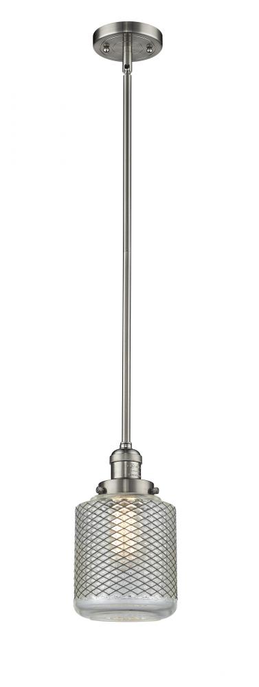 Stanton - 1 Light - 6 inch - Brushed Satin Nickel - Stem Hung - Mini Pendant