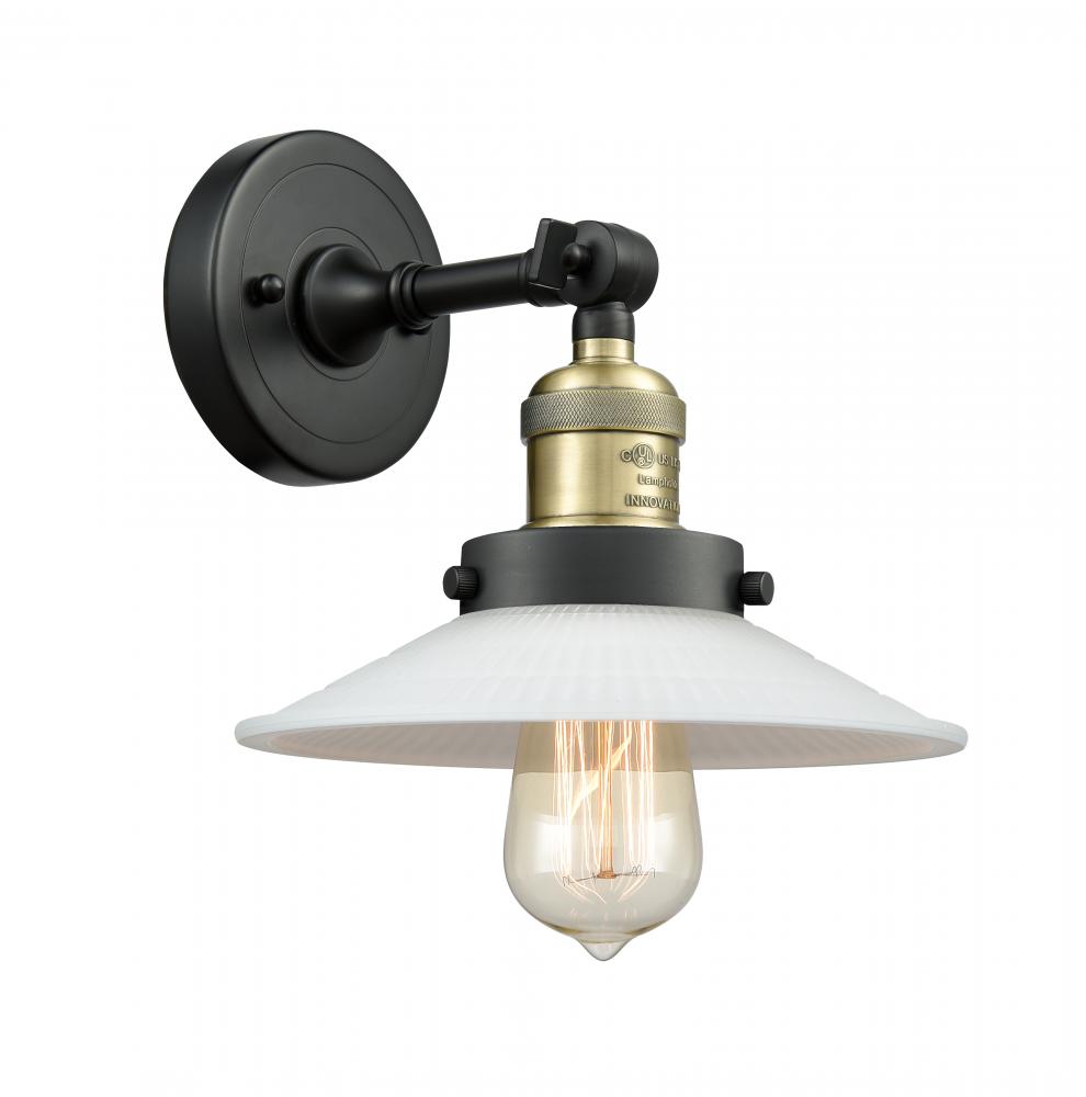 Halophane - 1 Light - 9 inch - Black Antique Brass - Adjustable Sconce