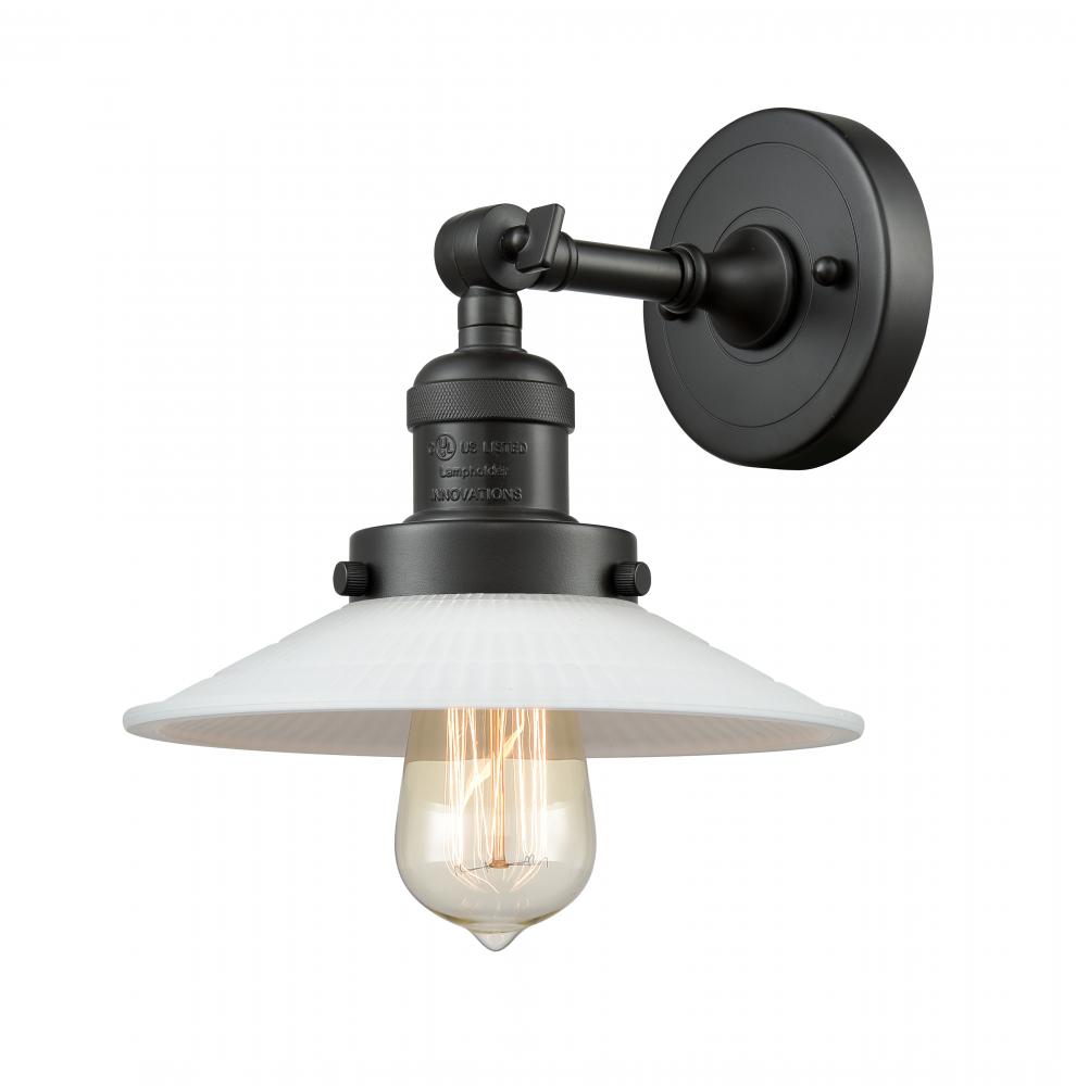 Halophane - 1 Light - 9 inch - Matte Black - Adjustable Sconce